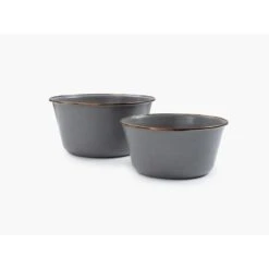 Barebones Bols à Mélanger En Émail - 2 Pièces - Gris Pierre -Pêche Fournitures Magasin barebones bols a melanger en email 2 pieces gris pierre 4