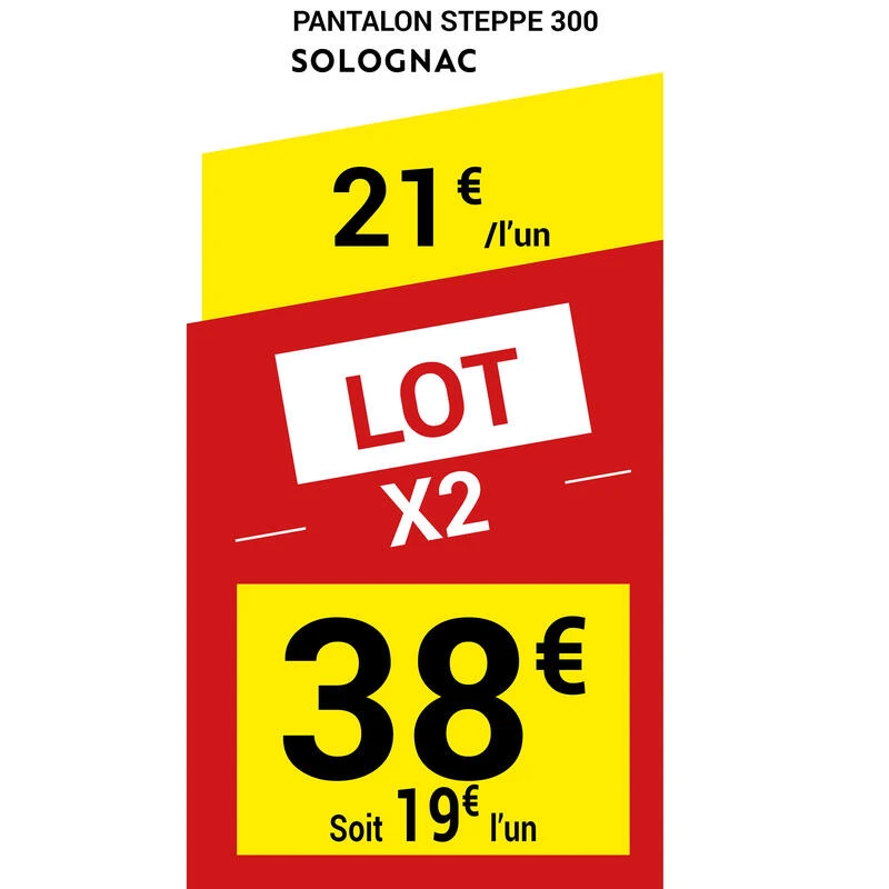 PANTALON CARGO RESISTANT STEPPE 300 NOIR 4 PANTALON CARGO RESISTANT STEPPE 300 NOIR – Image 2