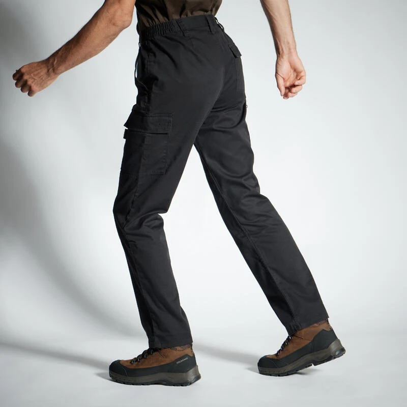 PANTALON CARGO RESISTANT STEPPE 300 NOIR 5 PANTALON CARGO RESISTANT STEPPE 300 NOIR – Image 3