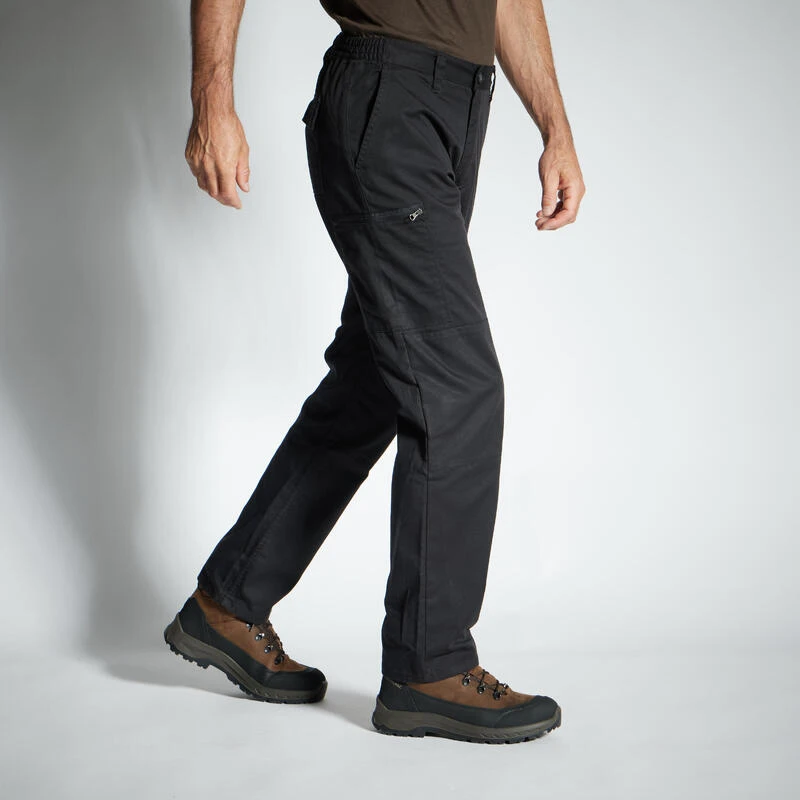 PANTALON CARGO RESISTANT STEPPE 300 NOIR 6 PANTALON CARGO RESISTANT STEPPE 300 NOIR – Image 4