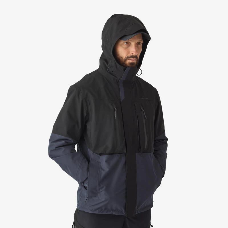 Veste De Pêche Imperméable Homme - FJ 500 WPF Grise Et Noir 5 Veste De Pêche Imperméable Homme - FJ 500 WPF Grise Et Noir – Image 3
