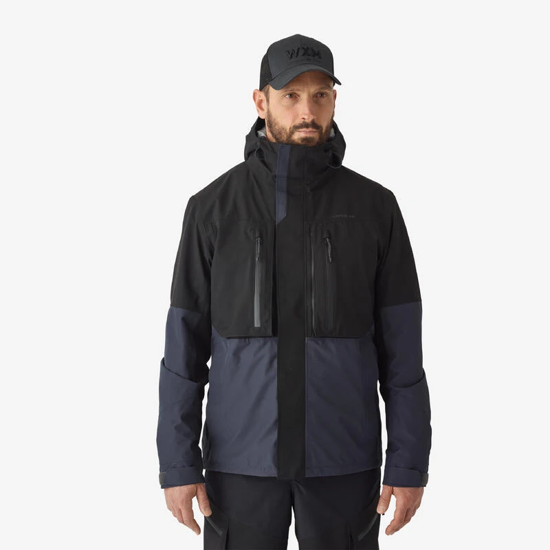 Veste De Pêche Imperméable Homme - FJ 500 WPF Grise Et Noir 3 Veste De Pêche Imperméable Homme - FJ 500 WPF Grise Et Noir